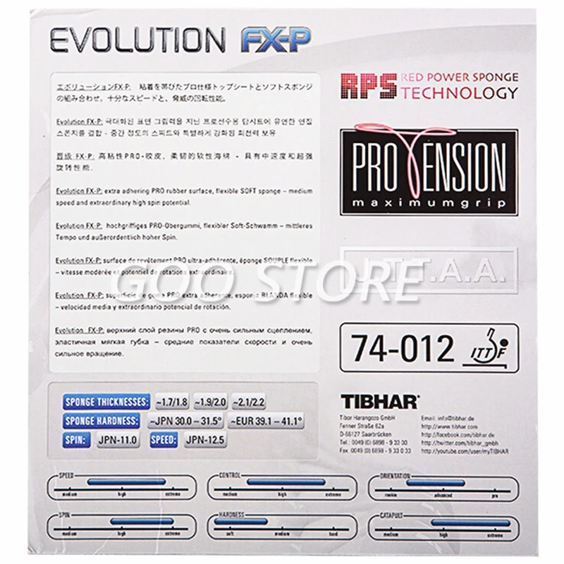 TIBHAR EVOLUTION MX-P EL-P FX-P Noppen auf Schwamm Tischtennisbelag Ping Pong Tenis De Mesa – Detail 11