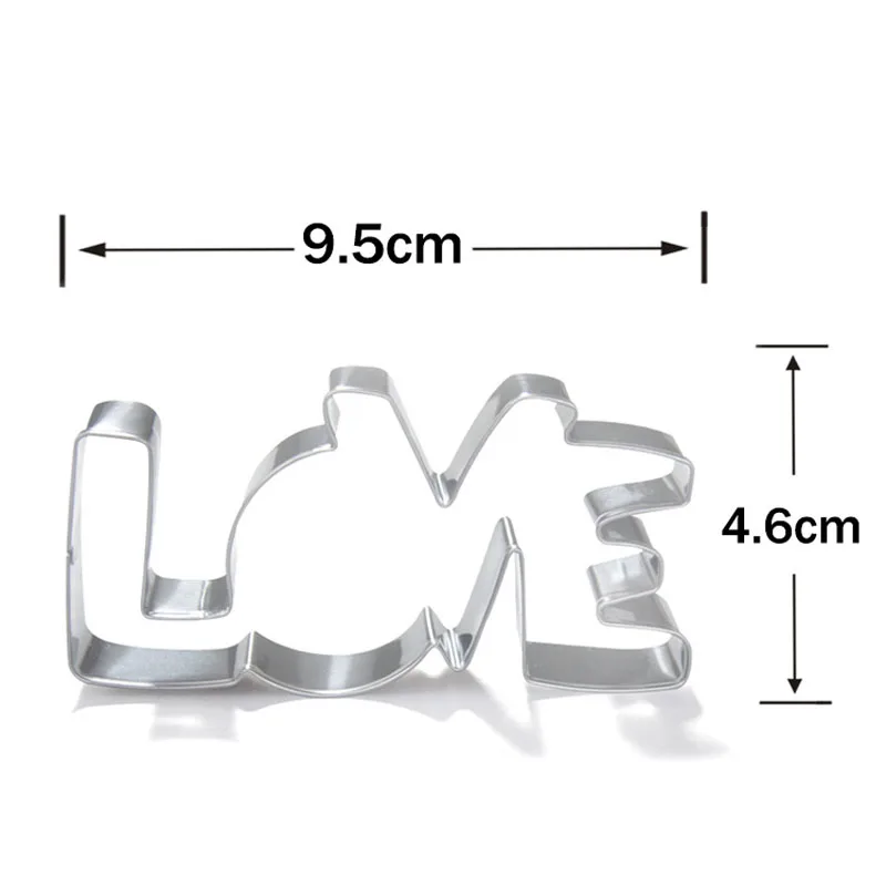 1pcs reposteria Love Wedding Fondant Cake Decor Tools Pastry Shop Metal Cookie Cutter Stainless Steel Biscuit Mould Pastry Shop