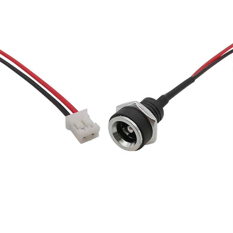 1Pcs 5.5x2.1 mm DC Power Socket to 2 Pin JST PH 2.0mm Pitch Cable Connector DC-022B 26AWG Wire Lenght 20cm