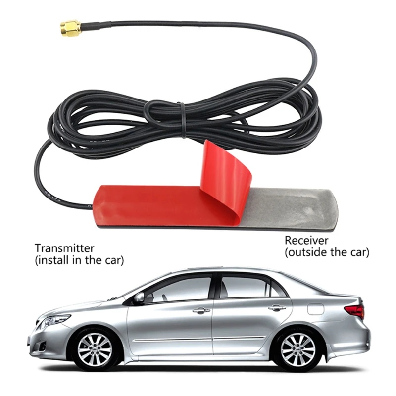 4G GSM Antenna 700-2600MHz Glued Strip Patch SMA Male Connector Aerial 3-Meter Length Adhesive Cable for Car Vehicle