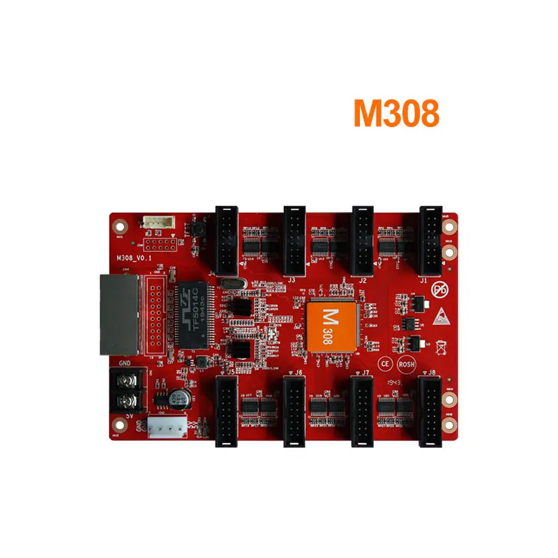 Sync led receiving card M308 compare led display control card huidu r508 hd-r508 full color receiving card with hub75