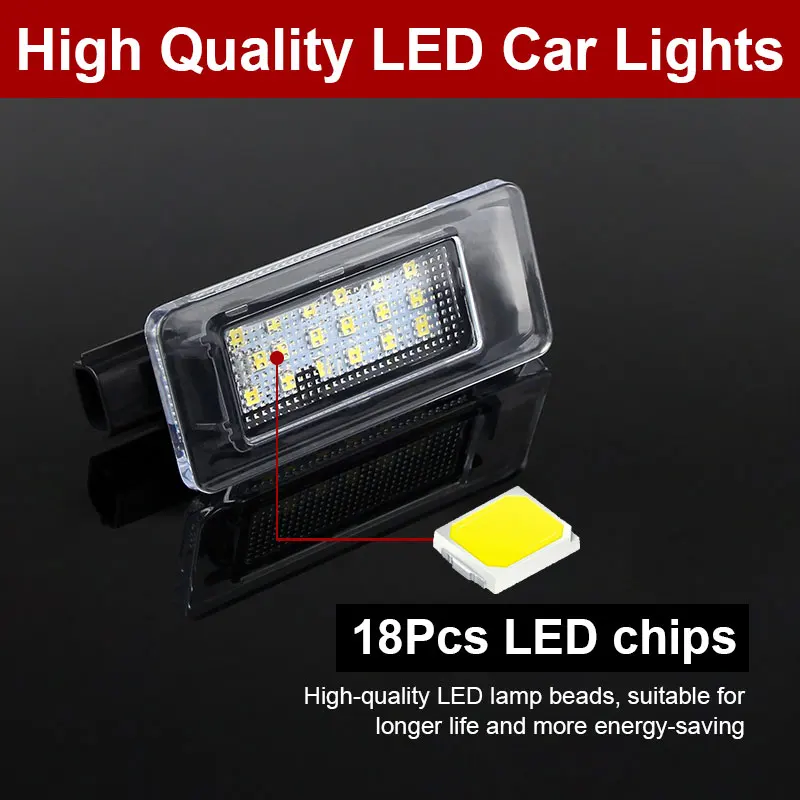 2Pcs Canbus LED License Number Plate Light Lamp For Nissan Serena C27 Altima Suzuki Landy Dacia Duster 2018 2019 2020 2021