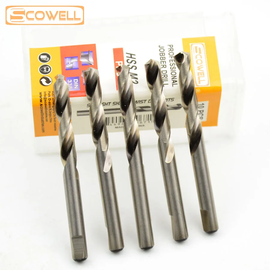 50% OFF 6.35*74mm 6.35*103mm HSS 4341 Center Drill Bit Milled Shank For Hole Saw Arbor 10PACK Core Drill For Drilling Metal