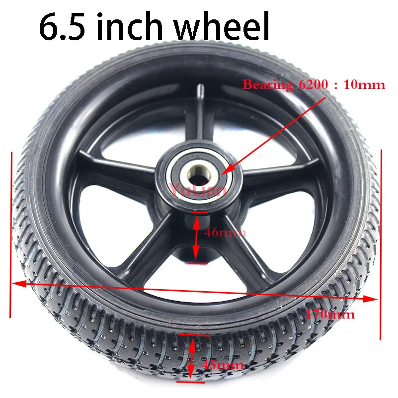 Cheap 6.5 inch wheels scooter polyurethane wheels and tires rear factory high quality wheels