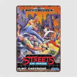 Genesis Streets Of Rage Poster Metal Plaque Mural Painting Club Party Bar Cave Design Tin Sign Poster