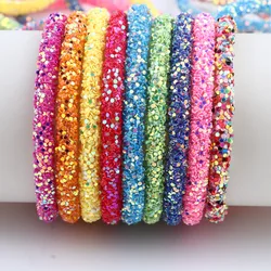 6mm Glitter Sequin Rope Soft Tube Cord Rope String Crystals Craft  Rhinestones Resin Tube Sequin Pipe Cord Jewelry Accessory