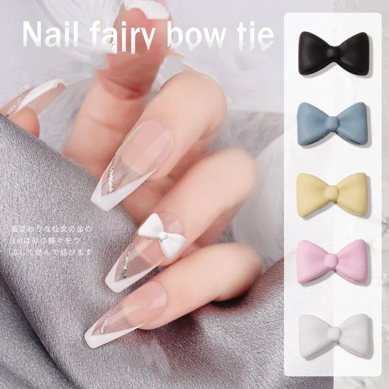 10 pcs of 3D nail bow jewelry 2021 new 3D three-dimensional finished nail decoration bow diamond nail art applique accessories