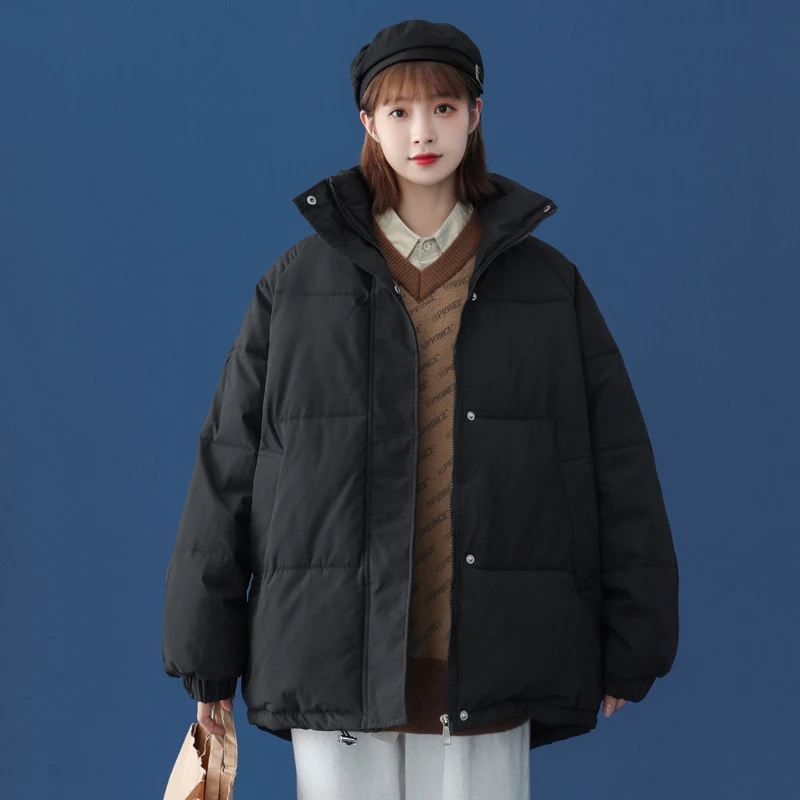 2021 novo casaco de inverno feminino grosso quente para baixo algodão mid-length casaco parka casaco feminino casual solto coreano casaco de inverno