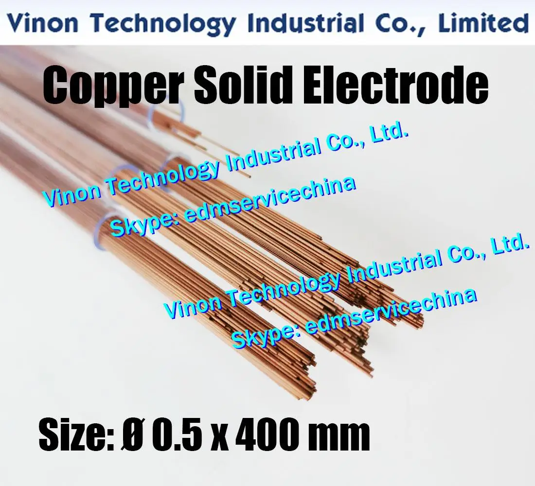 

0.5x400MM Copper Solid Electrode (200pcs/lot),Copper Small Rod EDM Electrode Dia.=0.5mm Length=400mm used for Electric Discharge