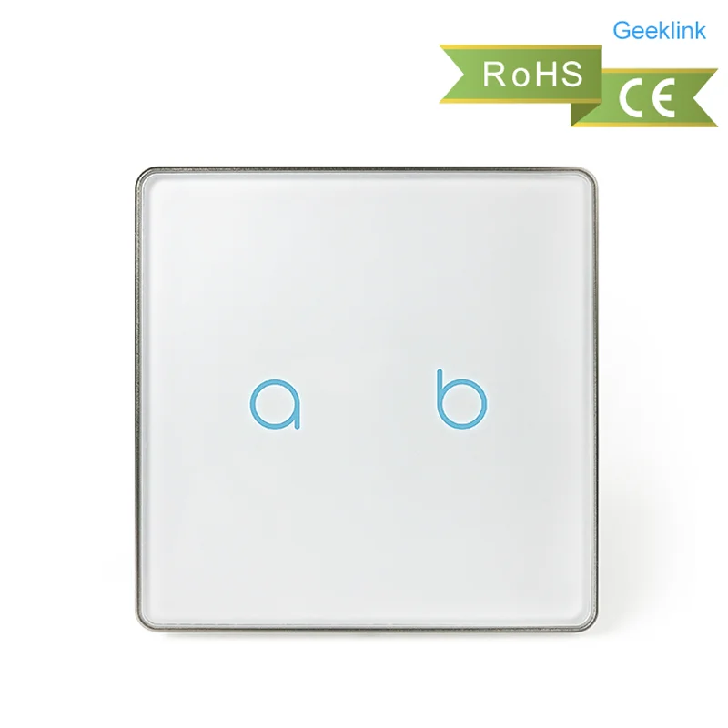 Пульт Geeklink FB2 настенный сенсорный выключатель отзывы переключатель британская версия 1 2 3 комплекта, интеллигентая (ый) Беспроводной пульт дистанционного управления IOS Android нулевой сигнальной линии