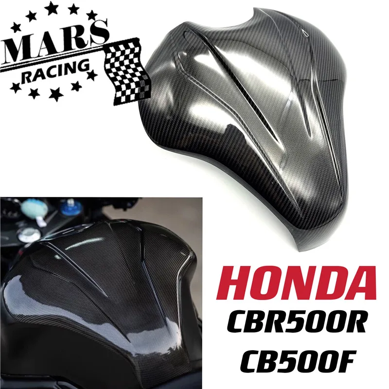 

Motorcycle Real Carbon Fiber Tank Pad Sticker Tank Protect Cover Guard Fits For HONDA CB500F CBR500R 2019 2020 2021