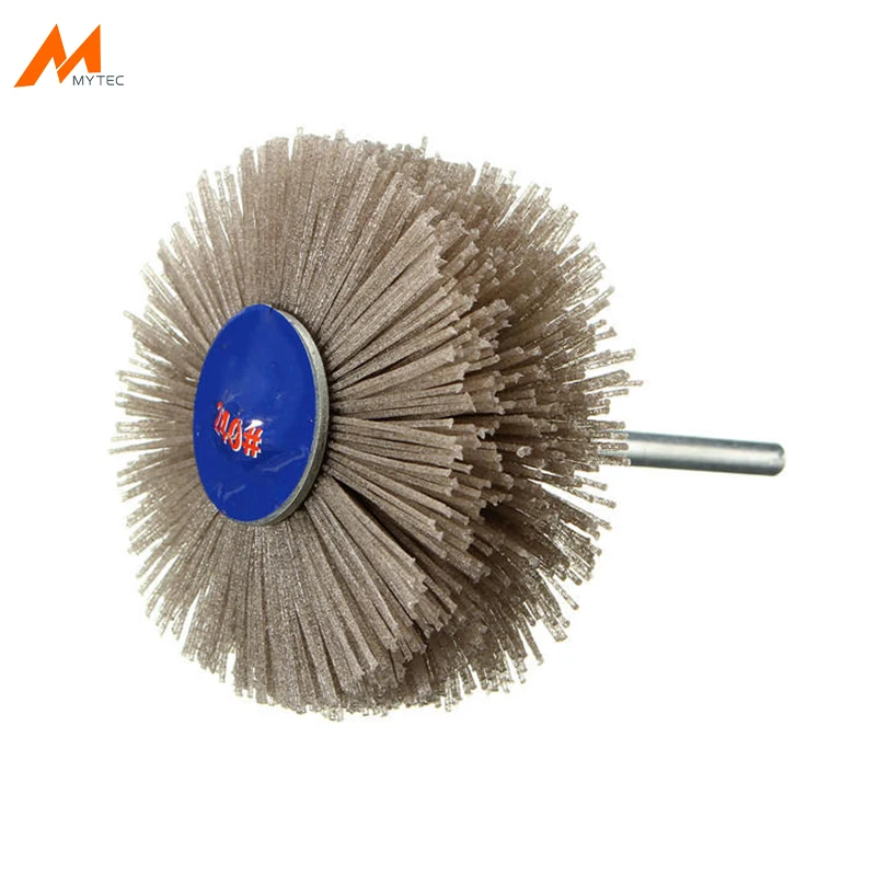 

80# - 600# Grinding Nylon Wheel Brush Abrasive Tool Woodwork Furniture Polishing Brush 6mm Shank 80MM Diameter Head Grinder