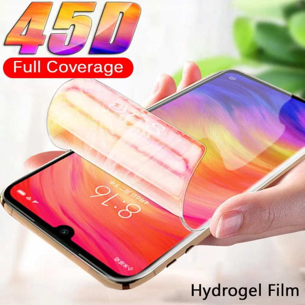 Full Cover Transparent Hydrogel Film For Xiaomi Mi Note 10/CC9 Pro Full Cover Curved Soft Screen Protector Not Not Glass