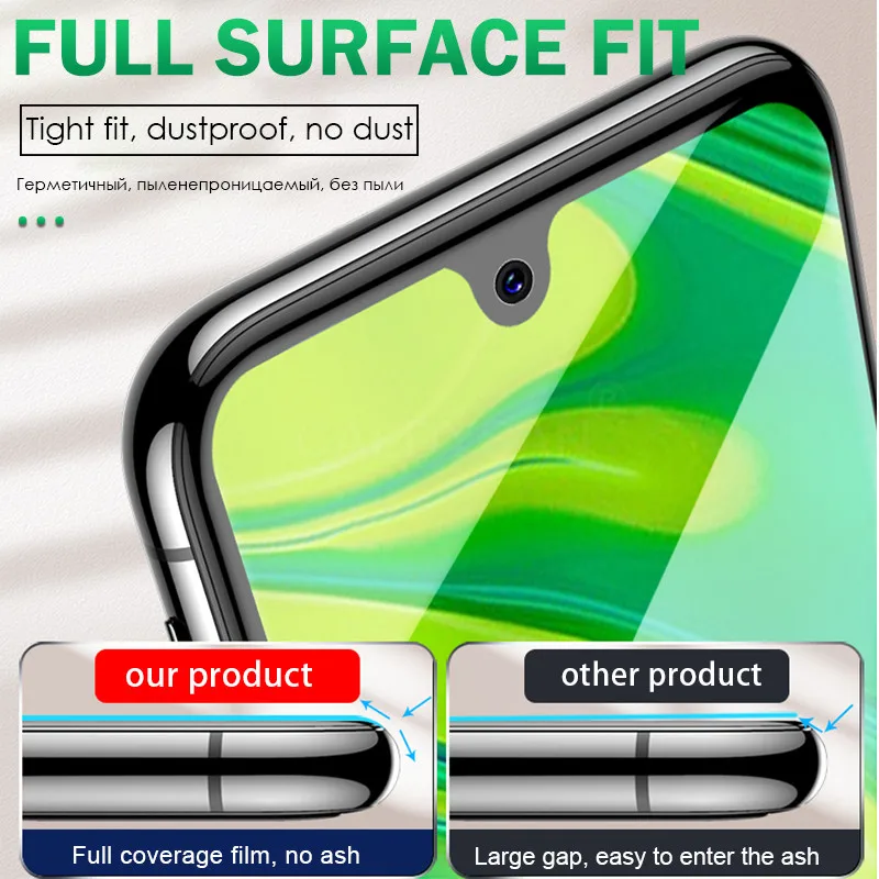 Full Cover For HTC U20 5G U19E Screen Protector Hydrogel Film Protective Film For HTC Wildfire R70 Film Not Glass