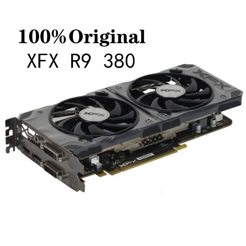 Karta graficzna XFX R9380 4GB karta graficzna dla AMD Radeon R9 380X 380 4GB karty ekranu wideo płyta GPU pulpit gry komputerowe