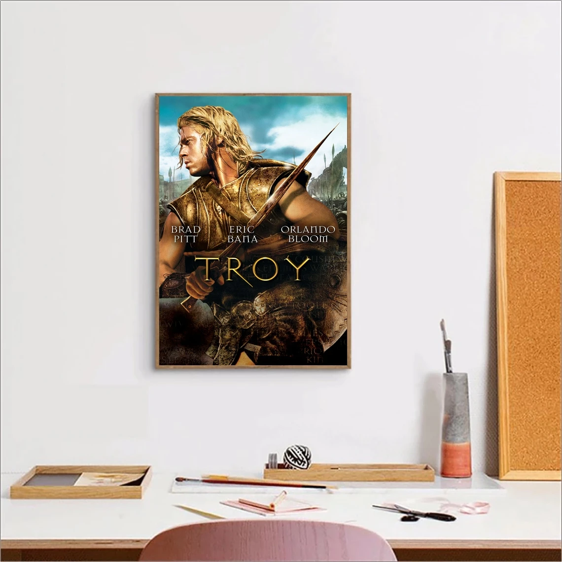 Troy Movie Poster Cover Canvas Print Custom Poster Home Decoration Wall Painting (No Frame)