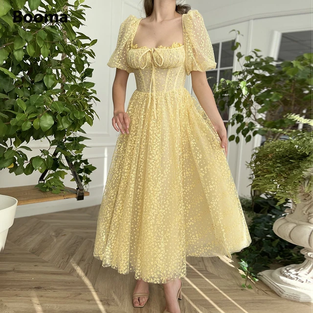 Square neck midi prom dress store