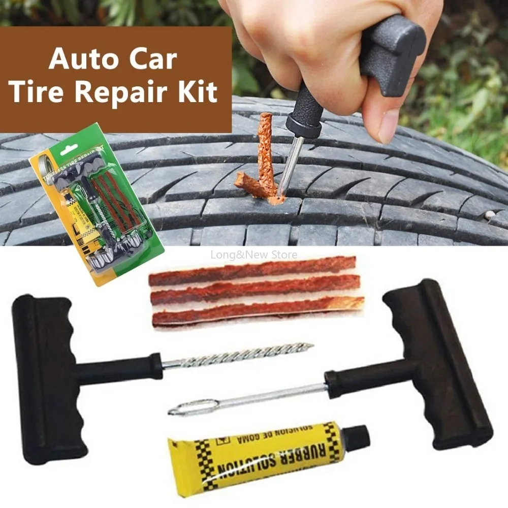 

Car Tire Repair Tools Tubeless Tyre Car Puncture Repair Plug Kit Needle Patch Fix Tool Auto Useful Sets Car Auto Tire Repair