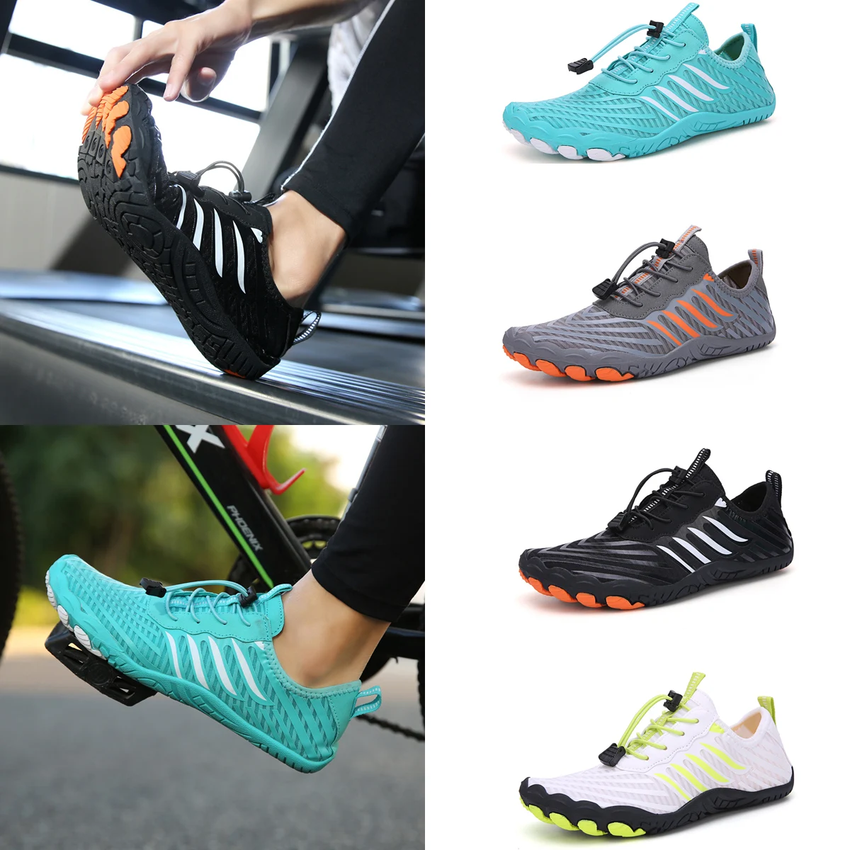 

Latest Five-Finger Shoes Aqua Shoes Men's Wading Couple Shoes Women's Outdoor Beach Shoes Fitness Shoes Cycling Hiking Shoes