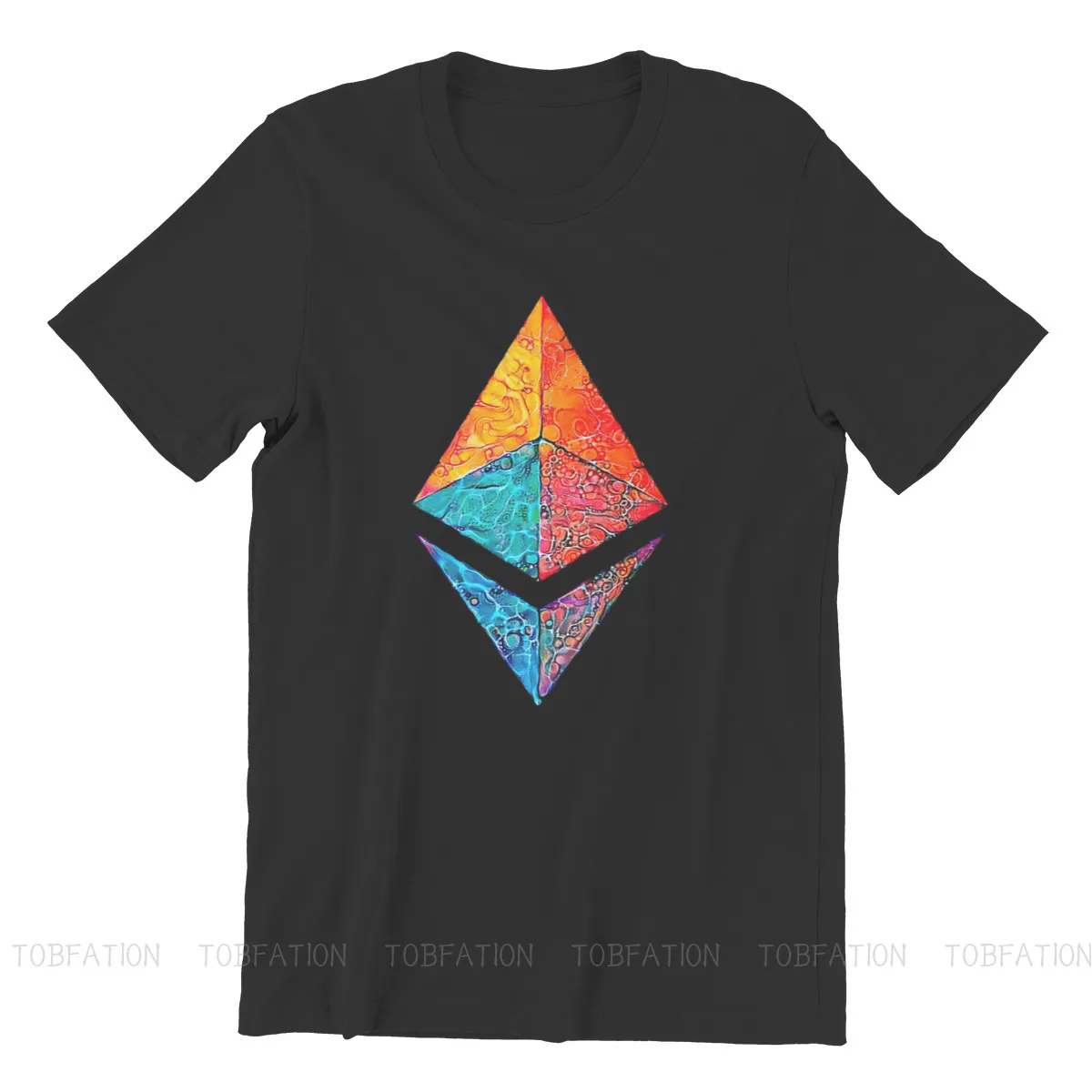 Bitcoin Cryptocurrency Ethereum Caustic Acid Tshirt Harajuku Alternative Men's Clothing Tops Cotton Crewneck T Shirt