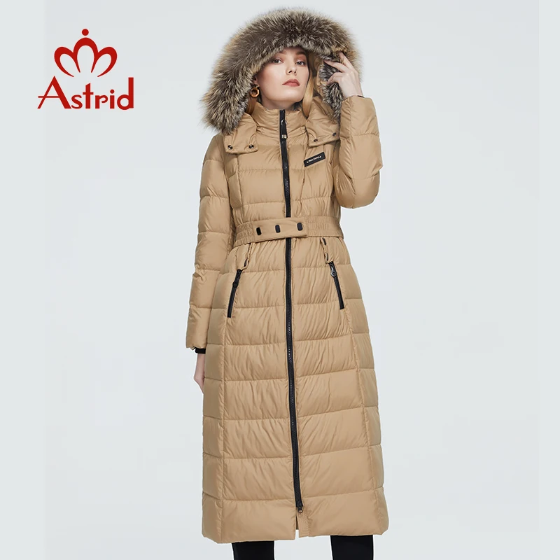 Astrid 2022 New Winter Women's coat women long warm parka fashion Jacket with raccoon fur hood large sizes female clothing 8716