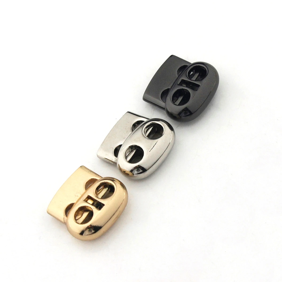 1pcs Metal Fashion Beam Rope Buckle Pig Nose Double Holes Clasp for DIY Clothes Bag Sportswear Shoelace Rope Parts Accessories