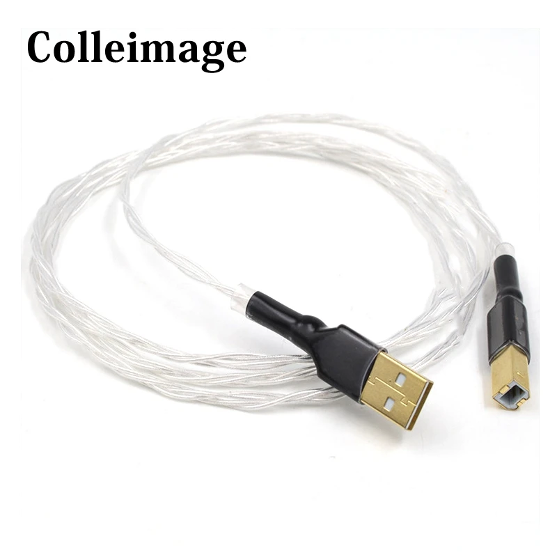 Hi-End 5NOCC silver plated USB audio cable data USB cable DAC USB hifi cable A-B usb cable