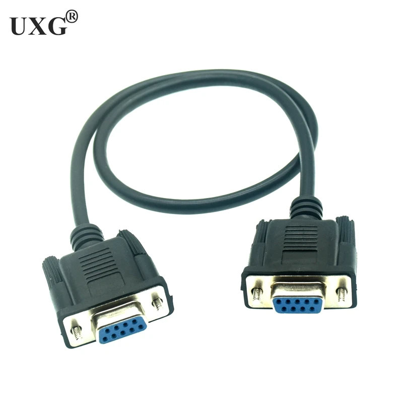 Serial RS232 9-Pin Male & Female To Female DB9 9-Pin PC Converter Extension Transfer Cable 0.5m-5m Extending Wire For Computer