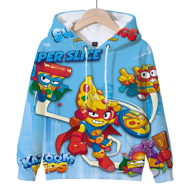 New Superthings Seris 8 Hoodies Kazoom Kids NeonBlast Hoodie Sweatshirts Children's Clothes Boys Girls Cartoon Pullover Sudadera