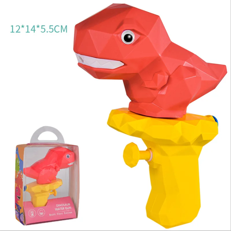 Cute 3D Dinosaur Model Water Gun Toys Kids Summer Tyrannosaurus Press Water Spray Gun Outdoor Beach Garden Toy