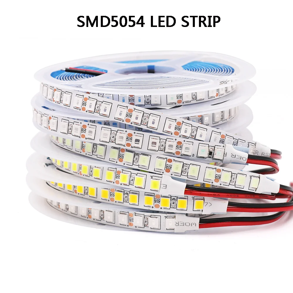 5M Taśma LED SMD 5054 2835 Elastyczne światło LED 5m 300LED 600LED Wodoodporna taśma LED IP67 DC 12V 5054 Taśma świetlna LED