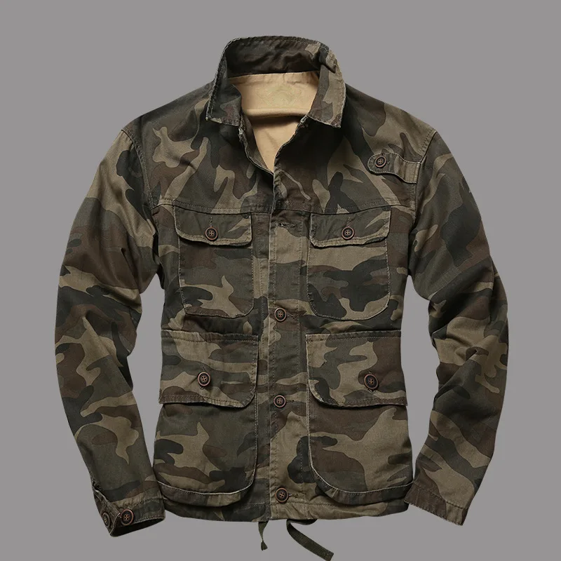 Jacket Men's Uniform Clothing New Outdoor Multi-Pockets Field Coats Mens Tactical Cotton Camouflage Jacket Tops Shirts Men