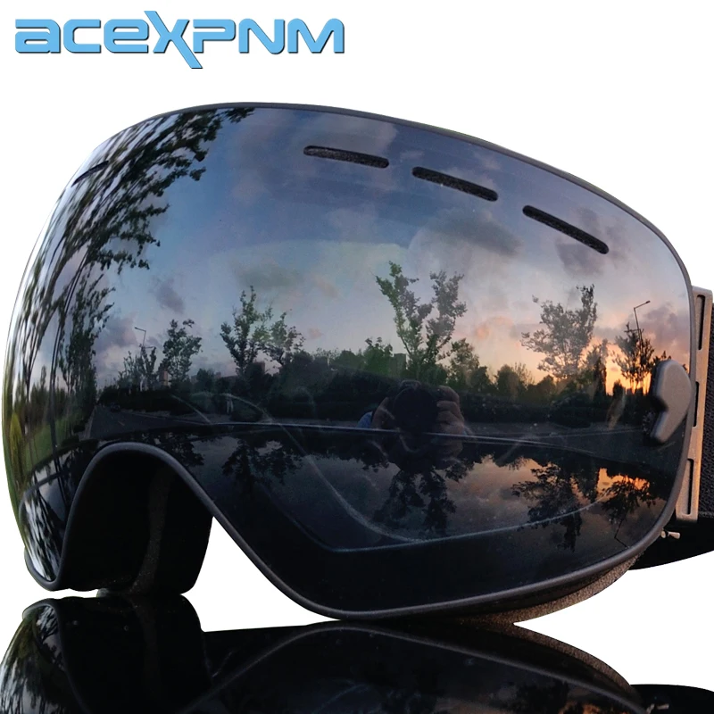 ACEXPNM Brand Ski Goggles Men Women Snowboard Goggles Glasses for Skiing UV400 Protection Snow Skiing Glasses Anti-fog Ski Mask