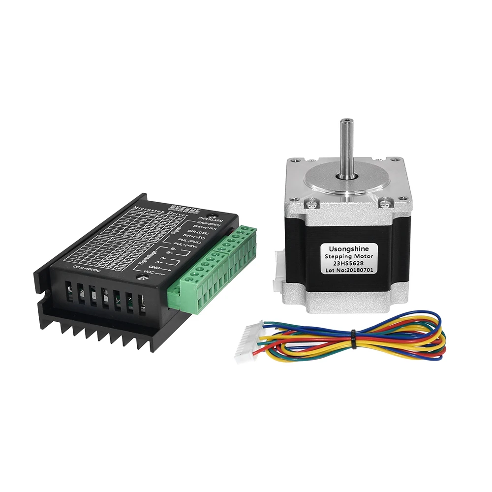 Nema23 Stepper Motor 57hs112 TB6600 23HS5628 2.8A with TB6600 4A Motor Driver NEMA17 23 for CNC 3D Printer and Engraver