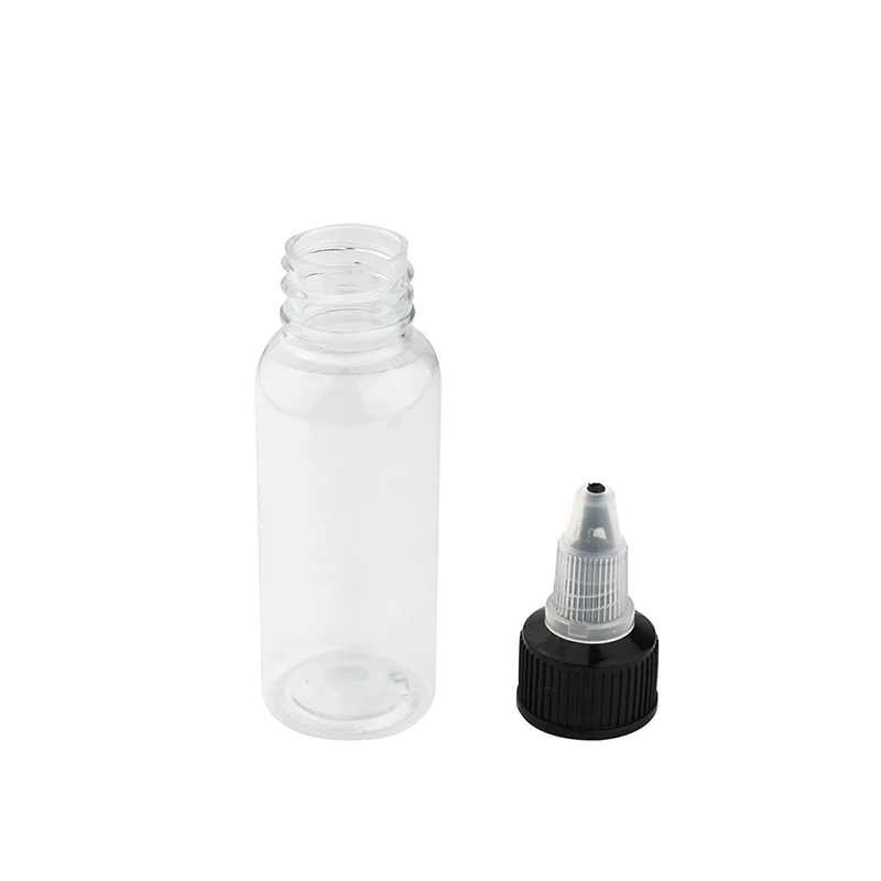 OPHIR 10PCS/lot Plastic Container 30ML 60ML 120ML Airbrush Ink Bottles Crystal Clear Spare Paint Ink Bottle _KD001-10x