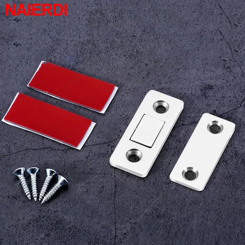 20 Sets NAIERDI Invisible Magnetic Cabinet Catches Hidden Door Closer Non-punch Door Stop Door Catch Sliding Door Hardware