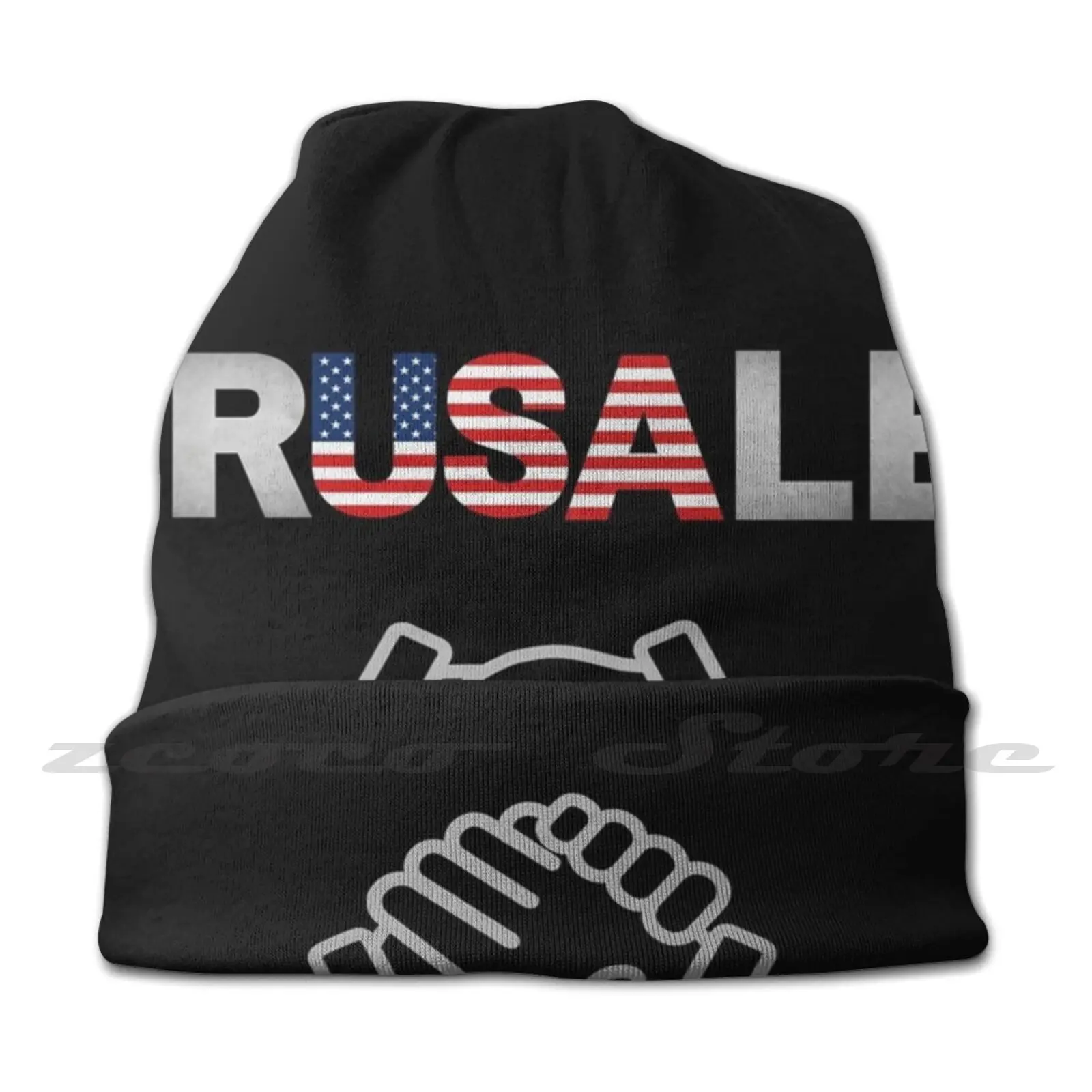 Jerusalem-Usa Partnership Diy Pullover Cap Knit Hat Plus Size Keep Warm Elastic Soft Jerusalem Usa Jerusalem And Usa America