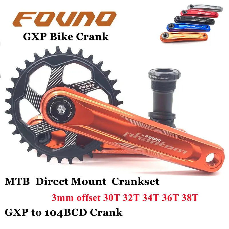 Fovno MTB Bicycle Crankset Direct Mount Mountain Bike Crank CNC 170mm/175mm Aluminum Alloy Crank for Shimano SRAM Bike Parts