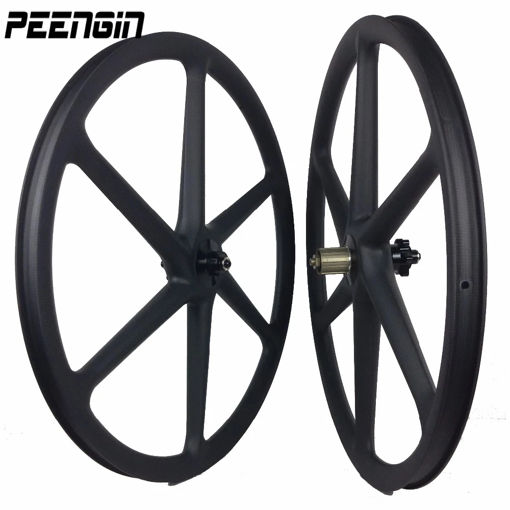 27.5er Mtb Bike 6 Ride Wheels Six Spokes Aerodynamic Shape Of The One-Piece Standard Quick Release/Thru Axle Hub Weave 3K UD 12K