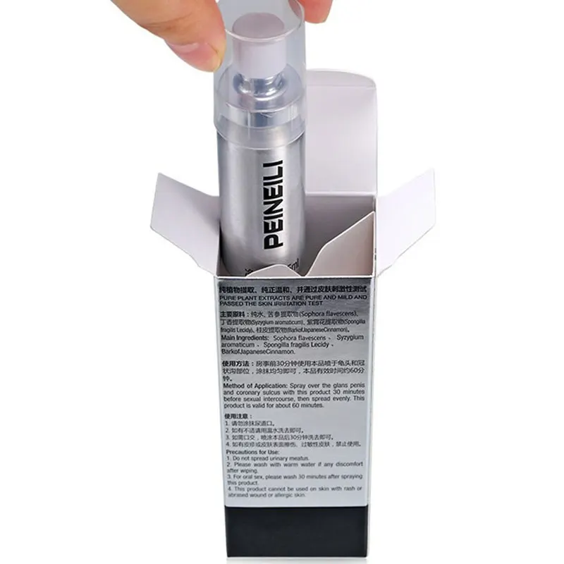 Genuine PEINEILI Male Delay Spray, Lasting 60 minutes, Prevent Premature Ejaculation, Sex Toys Products for Men