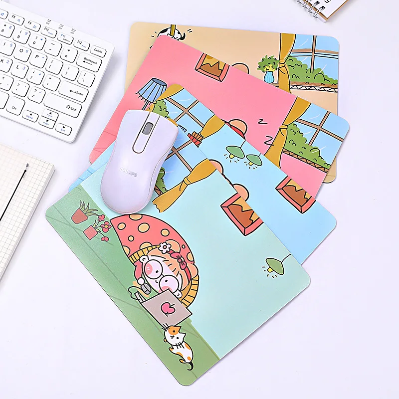 Ins wind cartoon girl heart little girl mouse pad waterproof non-slip computer mouse pad table mat game wrist pad