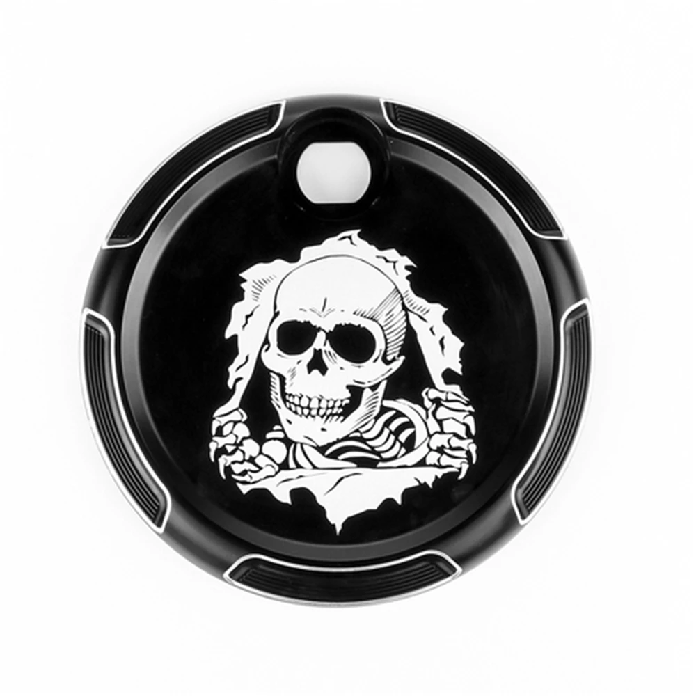 Motorcycle Black Center Fuel Gas Tank Door Cover Decorative Cap for Harley Touring Treet Glide 2008-2017
