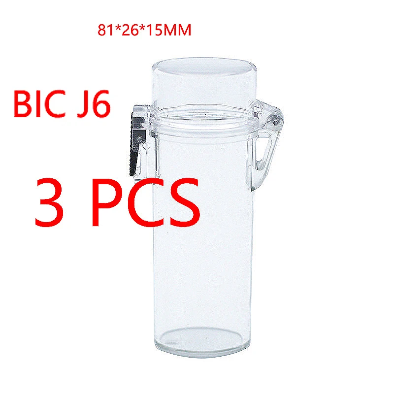 Transparent Plastic Lighter Case For BIC J3 J6 Waterproof Protective