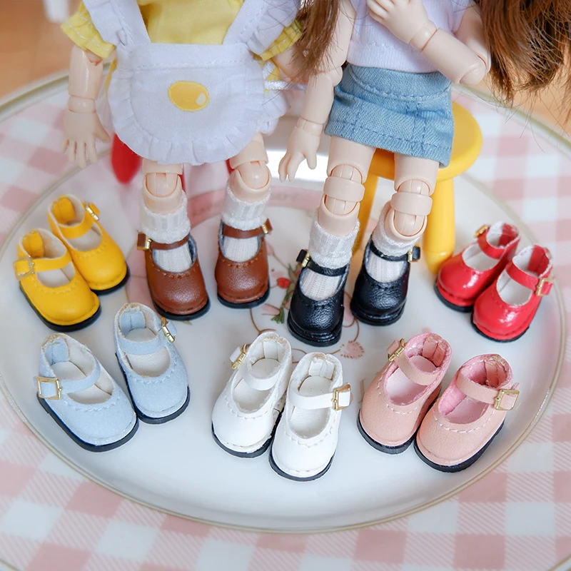 New OB11 Shoes Leather shoes casual shoes  1/12BJD Doll Shoes For omlly, CSC, OB11 Doll accessories