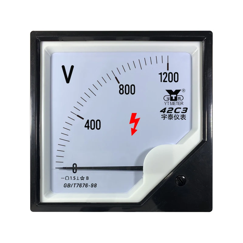 42c3 DC high voltage voltmeter 1000V 1200V 1500V 2000V 2500V 3000V instrument installation for direct use 1kV 2KV 3KV installati