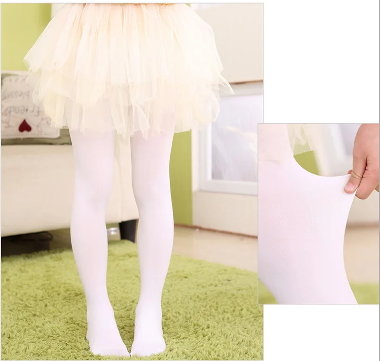 Kinder Mädchen Strumpfhosen Strümpfe für Kinder Einfarbig Solide Klassische Tanz Strumpfhosen Baby Samt Candy Farbe Frühling Sommer Eng – Detail 9