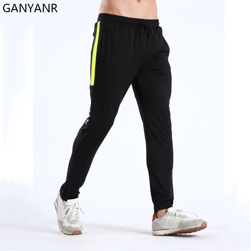 

GANYANR Jogging Gym Sport Men Running Pants Training Sportswear Jogging Leggings Trousers Trackpants Soccer Sweatpants Track