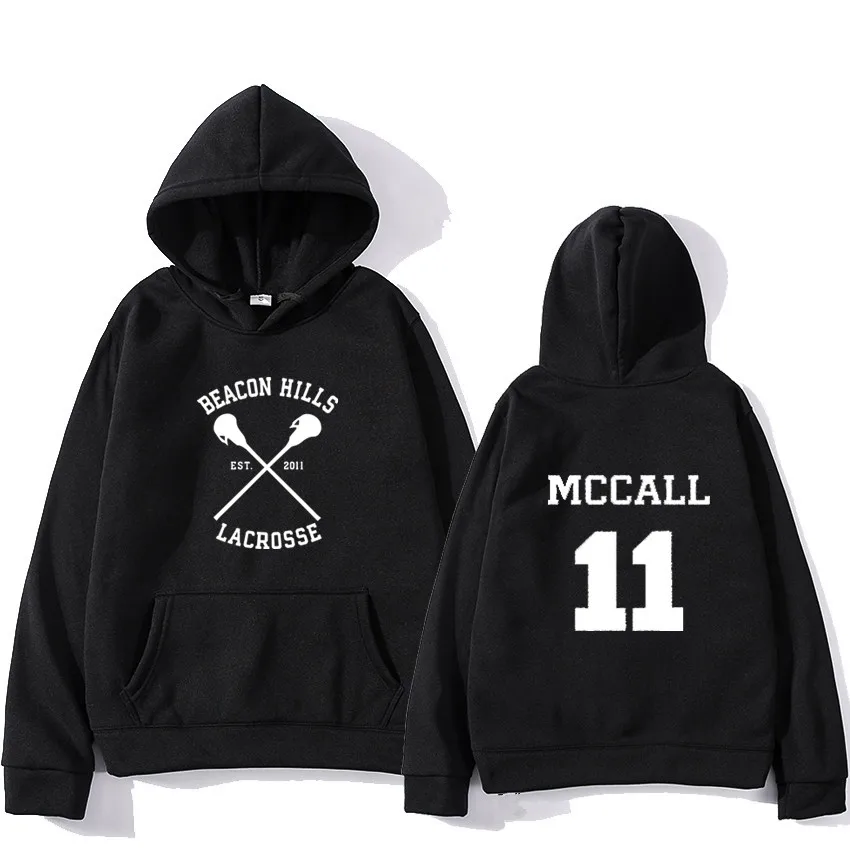 Mens Hoodies Teen Wolf Hoodie Men Stilinski 24 Lahey McCall Pullover Sweatshirt Male Print Hooded Hip Hop Hoodies Streetwear