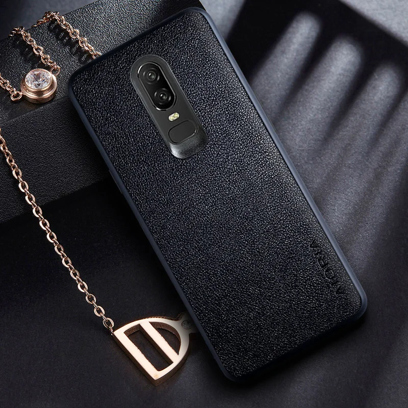 Case for Oneplus 6 6T coque Retro business design with PU leather Skin phone covers for oneplus 6 case capa funda cover