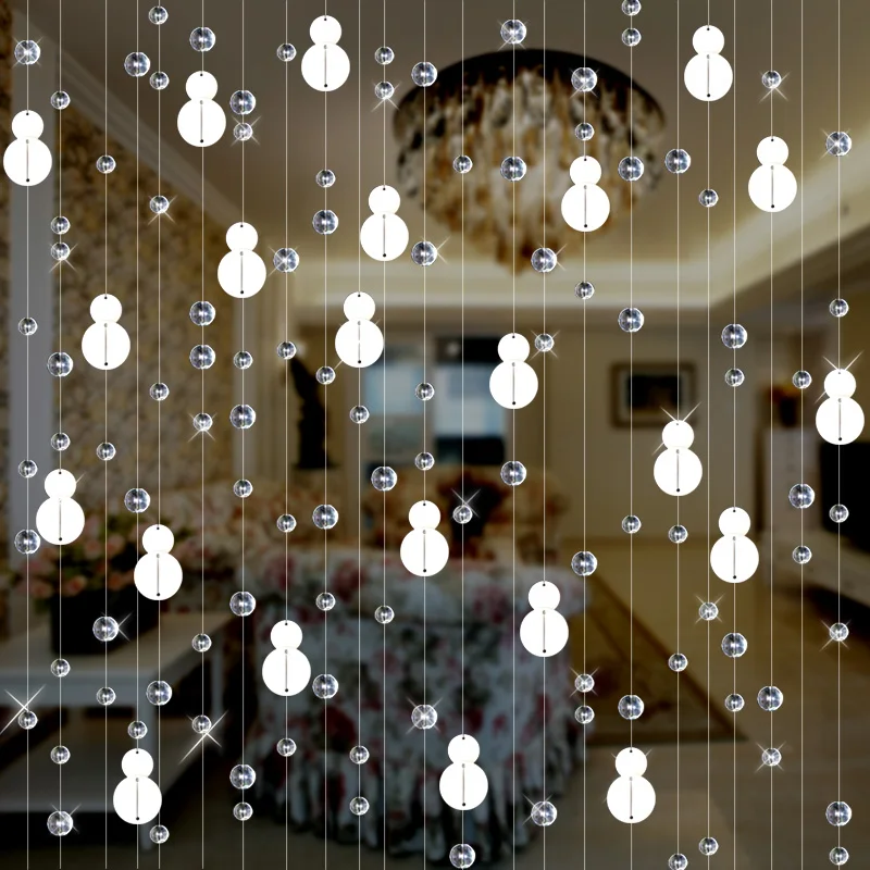 New style Feng shui Glass bead Curtain DIY Indoor Home Partition Decoration Pendant Plastic Sequin Wedding Ornaments